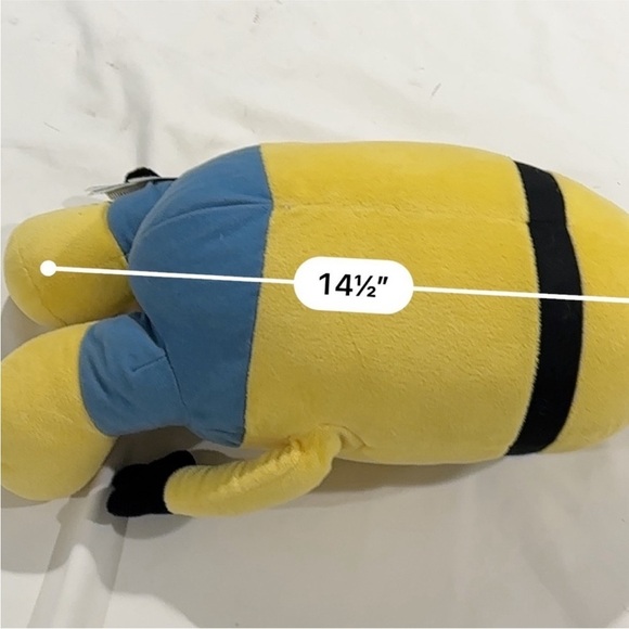 Minion Build a Bear Plush toy Stuart smiling stuffed animal yellow blue - Picture 4 of 8